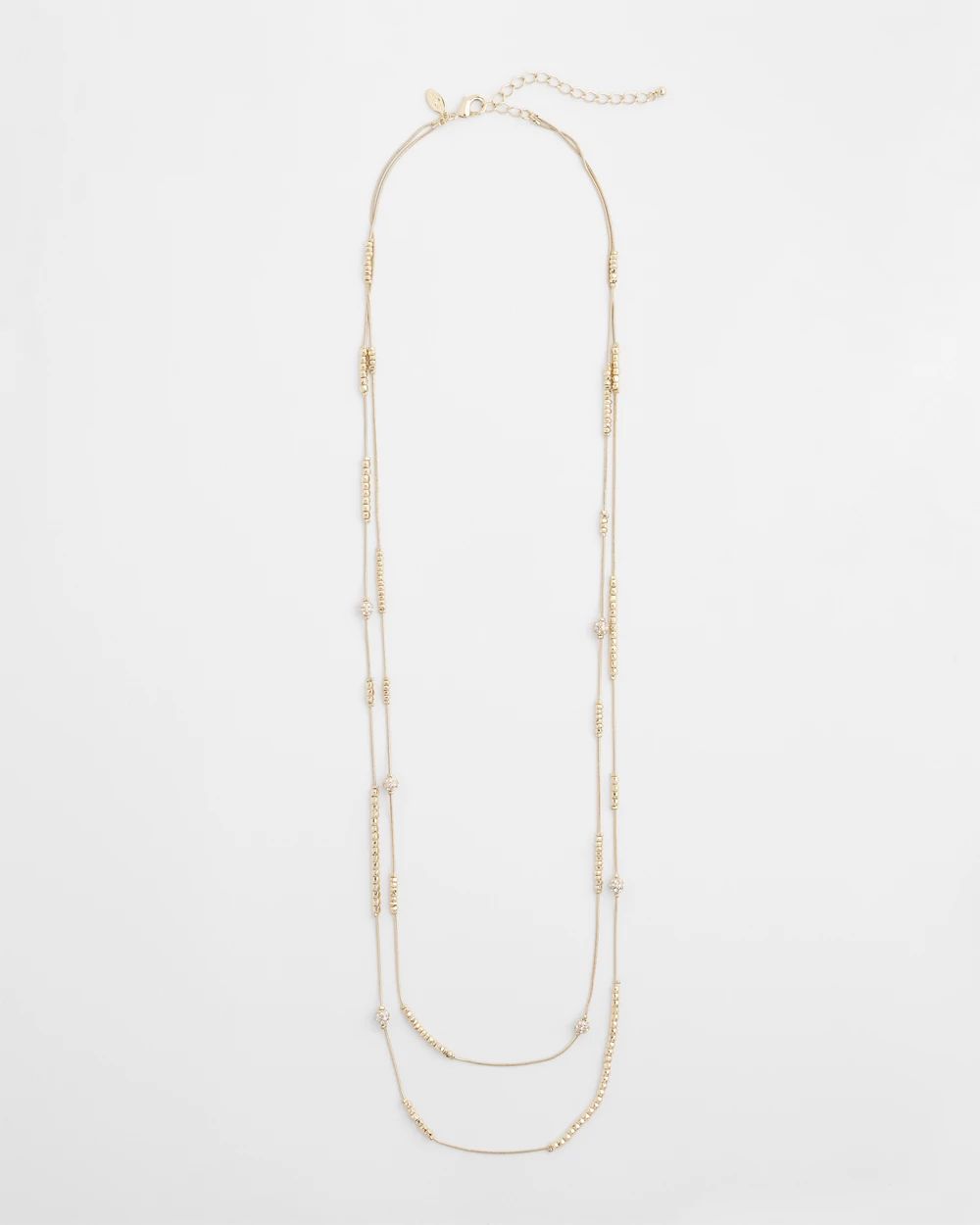 ●tow tow archive● dude necklace mix TBH12CDTN001 Paperclip Station Box Chain Necklace 2.45mm Hollow 10K